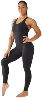 LOVESOFT Women's Sleevesless Bodysuit Dance Unitard, Backless Bodycon Rompers Jumpsuits for Workout Yoga