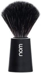 NOM Carl Shaving Brush | Vegan Shave Brush for Shaving soaps and creams | sustainable eco-friendly and reusable |Exfoliating Shaving Brush | Black handle