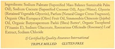 Dr. Woods Moisturizing Ginger Citrus Bar Soap with Jojoba Oil and Organic Shea Butter, 5.25 Ounce (Pack of 1)