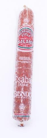 Bende Dry Salami Csabai With Paprika 2 Lb - Authentic Hungarian Sausage, Perfect Cured Meat For Charcuterie Boards, Sandwiches, Delicious Deli Salami