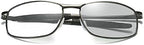 Transition Photochromic Reading Glasses for Mens and Womens, Outdoor Sports Square discoloration Presbyopia Sunglasses