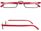 2 Pack Half Frame Reading Glasses for Men and Women Lightweight Computer Readers with Portable Case 2.25