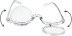Minache Women Makeup Reading Glasses Cosmetic Readers Flip Up Double Lens Magnifying Eyeglasses
