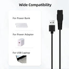 Charger for Manspot Trimmer,Replacement Charger Cord Charging Cable Compatible with Manspot Groin Hair Trimmer with Cleaning Brush,5V 1A and 3.3FT Power Cord for Manspot.