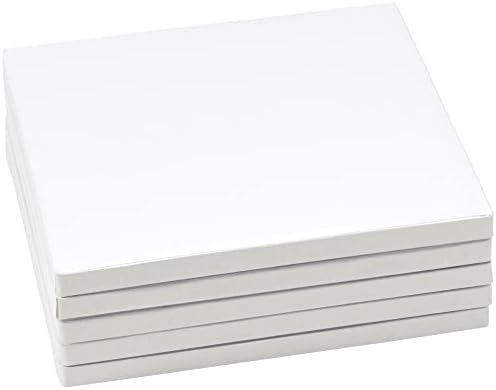 DecoPac Square Cake Drum, Foil Covered Cake Drum, Sturdy Half Inch Thick, Pack of 5, White - 8 Inch