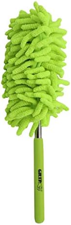 Grip Telescopic Micro Fiber Duster - Extends 10" to 34" - Traps and Holds Dust Without Harmful Cleaning Chemicals - Cleaning/Dusting Around Home, Office, Vehicle