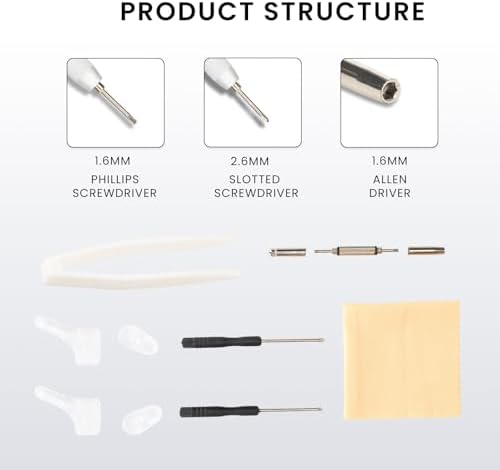 Precision Screwdriver Set, Eyeglass repair kit with 10-style screwdrivers/nose pads/4 in 1 portable screwdrivers/ear hook/tweezer for eyeglasses sunglass watch calculator (with 70-style screws)