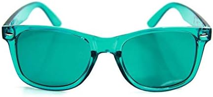 GloFX Color Therapy Glasses – Chakra Mood Light Therapy Chromotherapy Glasses (Aqua)
