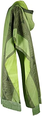 PAINEOMN Halloween Costume, Adult Green Cloak Cape Poncho Madrigal Cosplay Costume Halloween Outfit Dress up for Men