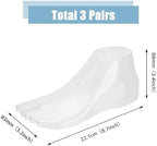 SUPERFINDINGS 3 Pairs Plastic Foot Model Tools Stretcher Sandal Support Shaper Clear Shoes Display Female Mannequin Foot Display Jewerly Sandal Shoe Sock Display Art Sketch with Nail