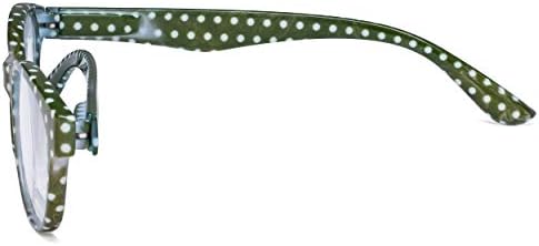 CessBlu Ladies 4 Pack Reading Glasses Polka Dots Cat-eye Design Eyeglasses for Women Reading