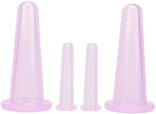 BWESOO 4Pcs Massage Cupping Set Silicone Mini Facial Cups Face Massager Helper Skin Care Neck Back Eyes Massaging Cup Safe to Use, Don't Worry About Burns Health Care Products (Purple)
