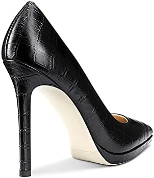 Lutalica W Women's Patent Leather Pointed Toe Sexy Platform High Heel Stiletto Dress Pumps for Party Nightclub Wedding
