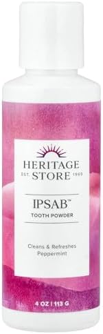Heritage Store IPSAB™ Tooth Powder, Peppermint, 4 oz (113 g)