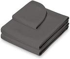 Saloniture 3-Piece Microfiber Massage Table Sheet Set - Premium Facial Bed Cover - Includes Flat and Fitted Sheets with Face Cradle Cover - Gray