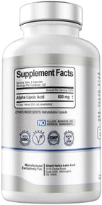 Alpha Lipoic Acid 600mg Per Serving, 240 Vegan Capsules- Gluten Free, Pure Non-GMO ALA- Supports Energy & Anti Oxidant