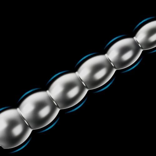FST Penis Plug Metal Urethral Sound with Claspable O-Ring and Progressive Multi Beads Adult Sex Toys for Men Urethral Masturbation Training (M)