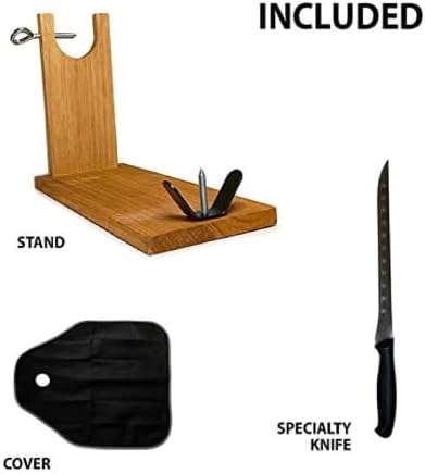Jamon Serrano KIT - Gran Reserva Ham +16 months aged - Bone In (aprox 15-17 Lbs) Includes Ham Stand + Knife + Cover - Spain Gourmet Delicatessen