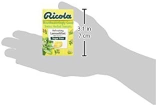 Ricola Lemon Mint Sugar Free Swiss Herb Drops 45 g (Pack of 10)