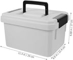 Cabilock Multi-layer Medicine Storage Box with Handle, Covered First Aid Organizer Case, Large Portable Emergency Medicine Container for Home and Travel