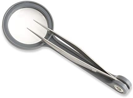 Carson MagniGrip 4.5x Magnifier with Attached Precision Tweezers (MG-55)