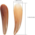 minkissy 2Pcs Natural Buffalo Horn Scraping Tools Multi Function Massage Scrapers for Face Body Durable Safe for Relaxation and Skin Elasticity Improvement
