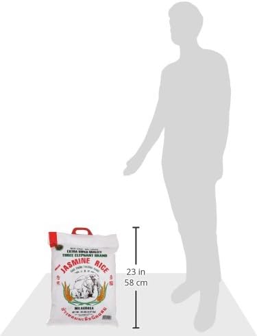 Three Elephants Thai Jasmine Rice, 20 Pound