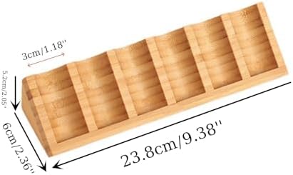 HAN SHENG 2 Pcs 6 Grids Wooden Essential Oil Storage Racks Organizer Bottles Display Stand Holder Drawer for Tabletop Perfume Rack