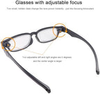 Flex Focal Adjustable Focus 0D to 350D Diopters Dial Vision Reading Glasses Zoom Eyeglasses for Men Women One Power Auto Focus Presbyopic Readers Variable Focus Eyewear