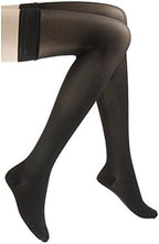 JOBST UltraSheer Thigh High with Lace Silicone Top Band, 15-20 mmHg Compression Stockings, Closed Toe, Medium, Classic Black