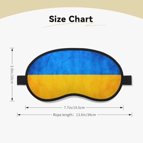 Ukrainian Flag Sleep Mask 100% Light Blocking Eye Mask for Sleeping, Sleep Mask for Unisex for Travel/Nap