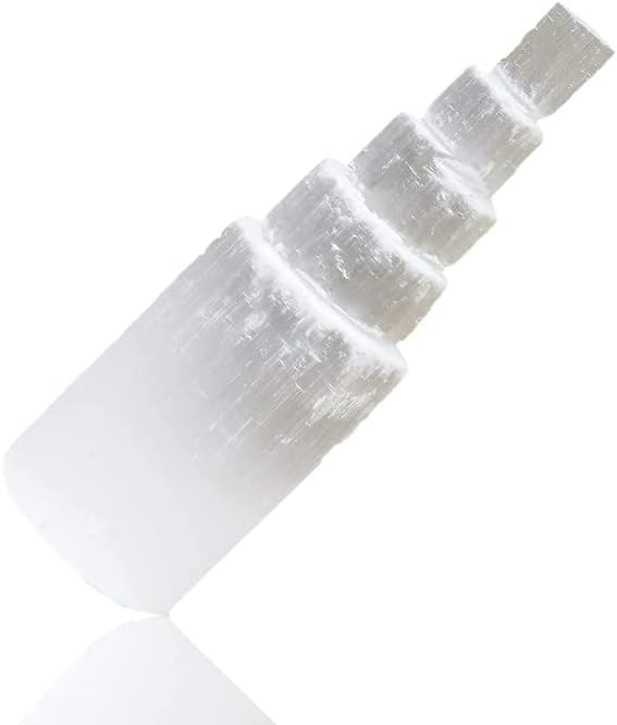 Presents Selenite Crystal Stones Natural Stone Tower for Reiki, Selenite Skyscraper Towers 10 Cms by #Frienemy-2706