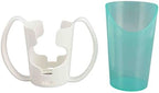 Asixxsix Adult Sippy Cup, Beveled Mouth Transparent Patient Care Cup, Spill Proof Cups with Holder for Bedridden Elderly Disabled Postoperative Swallowing Dysfunction
