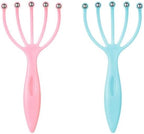 Seddy Scalp Massager, Portable Hand Held SPA Head, Neck, & Body Massager for Deep Relaxation & Stress Reduction- Stimulates Blood Circulation in the Head to Promote Hair Growth. (2 Pack) (Blue)(Pink)