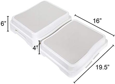 SUPPORT PLUS Stackable Bathtub Steps for Seniors Toilet Stool Bed Steps for High Beds for Adults - Set of 3 Steps