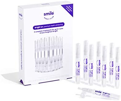 SmileDirectClub Teeth Whitening Kit - 8 1.4ml Gel Pens - Professional Strength Hydrogen Peroxide - Pain Free and Enamel Safe - Up to 9 Shades Whiter in 1 Week