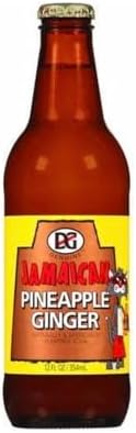 D&G Jamaican "Sof Drink" Genuine Glass Bottles 3pk (Pineapple Ginger, 12 fl oz)