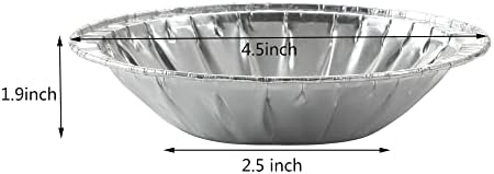 Waytiffer 50 Pack - Pie Pans 4 inch,Mini Pie Tins HEAVY-DUTY Disposable Aluminum Foil Tart/pie Pans for Baking Easily Stack & Store, Freeze & Reheat