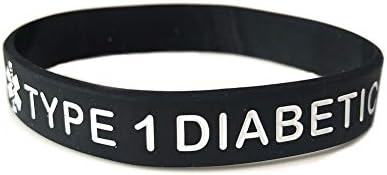 JOYID Blood THINNER Diabetic Type 1/2 Rubber Medical Alert ID Emergency Bracelet Warning Wristband Bracelets