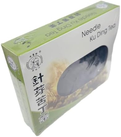 Lucky Eight All Natural Chinese Needle Ku Ding, Bitter Green Tea, Loose Tea Leaves Stick, Only 3 Sticks Needed for a Cup of Tea, 5.3 Oz