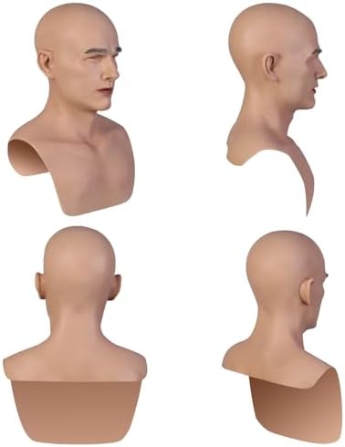 Bell Handmade Silicone Realistic Mask Handsome and Lifelike Face for Crossdressers Cosplay and Transgender