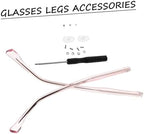 OSALADI Universal Eyeglasses Arm Replacement Metal Temples for Glasses Repair Kit Compatible Frames 1 Pair