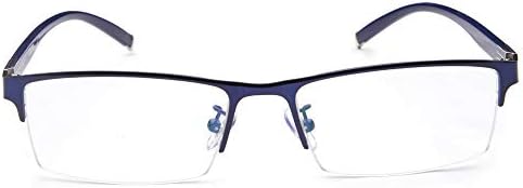 Lightweight Half Rim Photochromic Gray Reading Glasses +1.75 Strength Mens Womens Blue Frame Readers Spectacles
