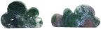KatLin Natural Stone 1PC Natural Moss Agate Cloud Crystal Gem Mineral Crafts Reiki Meditation Energy Natural Quartz Crystals(90-110mm)