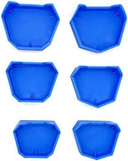 Dental Model Base Former Kit Dental Lab Model Base Set Plaster Mold Base Former Base Kit Dental Impression Trays(Blue,6 Pcs) (Blue)