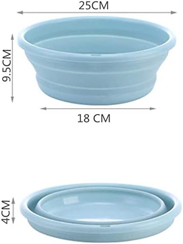 10" Multi-Purpose Collapsible Dish Tub Bowl BPA-Free Round Lightweight Collapsible Wash Basin (Blue)