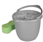 10 Qt. Spout Pail Classic Titanium,Gray Plastic Bucket with Pour Spout and Handle for Cleaning, Mopping, Gardening