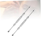 2pcs Stainless Steel Spiral Massage Ear Spoon Spiral Ear Cleaner No Rust Easy to Clean Skid Resistance Portable Home Use