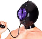 Latex Hood Rubber Head Mask Inflatable Back Zipper Special Cool Handmade for Unisex Cosplay Club Wear