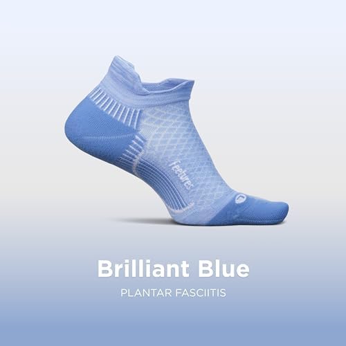 Feetures Plantar Fasciitis Relief Sock Light Cushion No Show Tab - Targeted Compression Sock for Women & Men